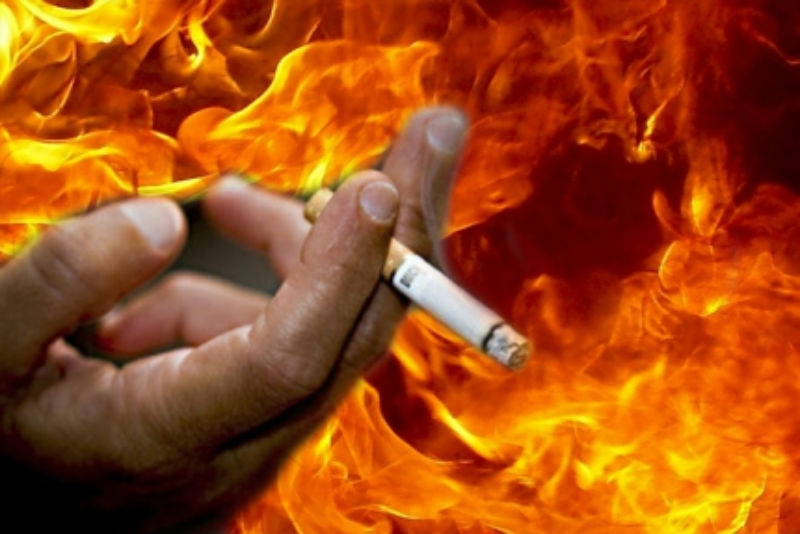 Курение может стать причиной пожара